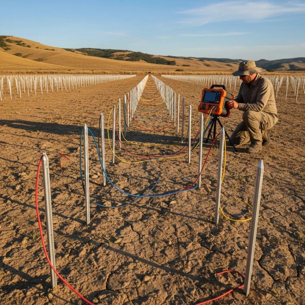 Perfil de resistividad 2D ejemplo